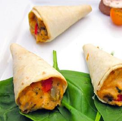 Chicken and Cheese Quesadilla Cones