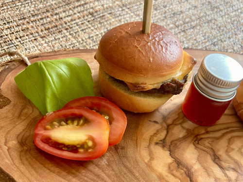Mini American Wagyu Beef Burger w/ American Cheese & Saute Onion