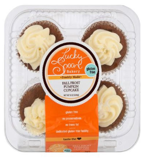 Lucky Spoon Gluten Free Fall Frost Pumpkin Cupcakes, 4pk *Seasonal*
