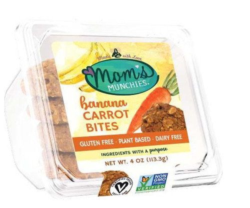 Mom's Munchies Banana Carrot Bites, Clamshell *Special Order*