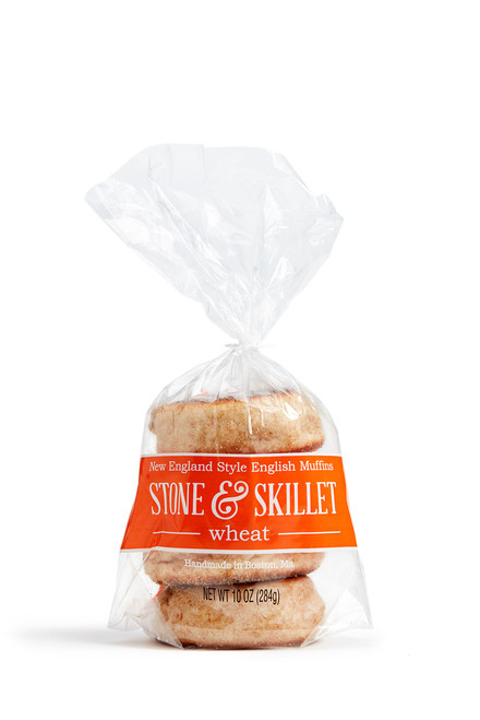 Stone & Skillet New England Style English Muffins, Wheat, 4pk