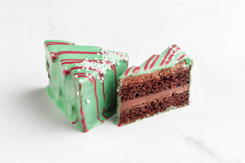 Delices Petits Chocolate Peppermint Tree Petit Four  *Winter Seasonal*