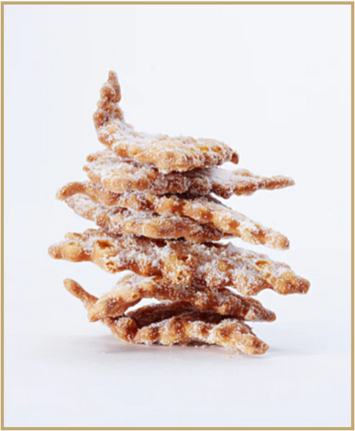 Golden Cannoli Powdered Sugar Dessert Chips