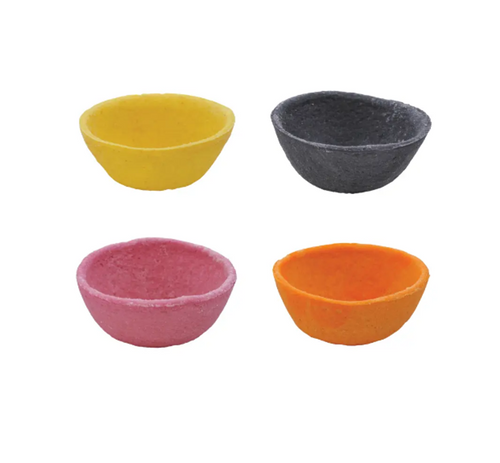 White Toque Vegan Neutral Assorted Color Tart Shell 1.6"