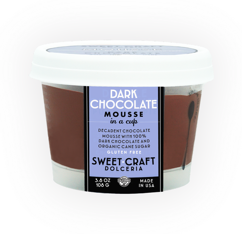 Sweet Craft Dark Chocolate Mousse in a Plastic Cup (w/ spoon)