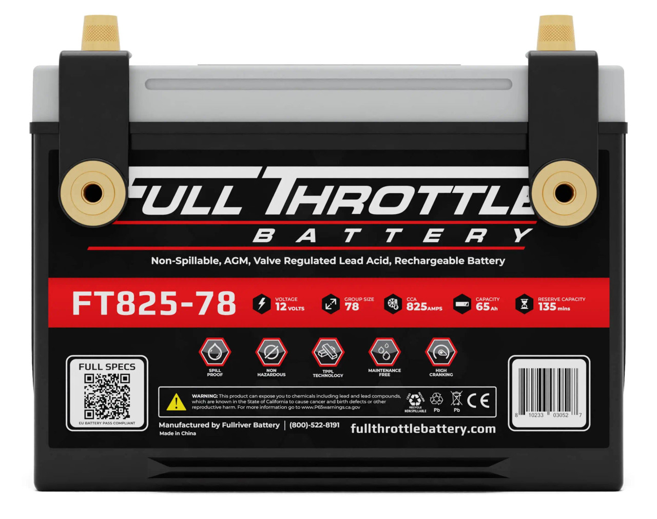 Fullriver FT825-78 Group 78 65Ah 825 CCA Battery | thebattery.com