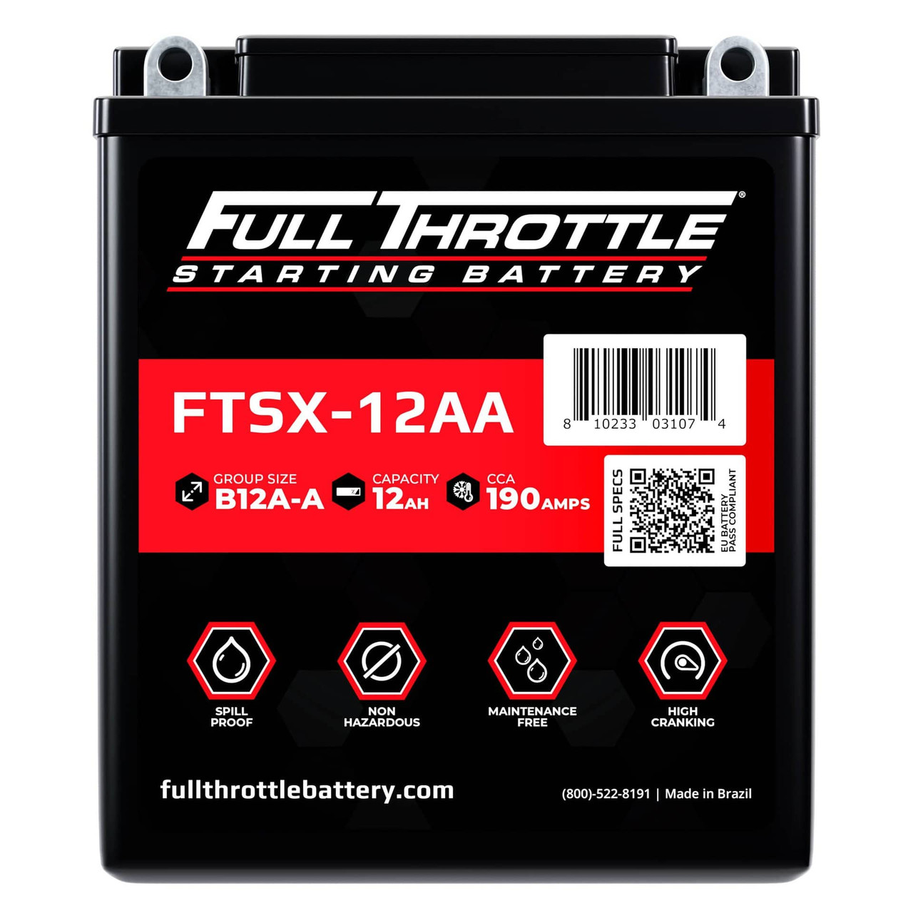 Fullriver FTSX-12AA 12 Ah 190 CCA Starting Battery | thebattery.com