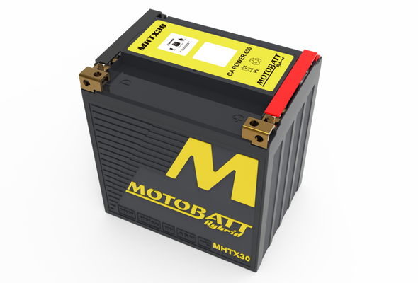 MotoBatt MHTX30 12V 34 Ah 650 CCA M6 Hybrid Lithium Battery - replaces GYZ32HL YTX30 YTX30L YTX30BS YTX30HBS YTX30LBS YTX30HLBS YIX30LPW YTX30HLPW YIX30L YIX30 YB16B YB16B2 YB30CLB YB30LB Y60N30LA Y60N30LB Y60N24A Y60N24ALB Y60N24LA Y60N24LA2