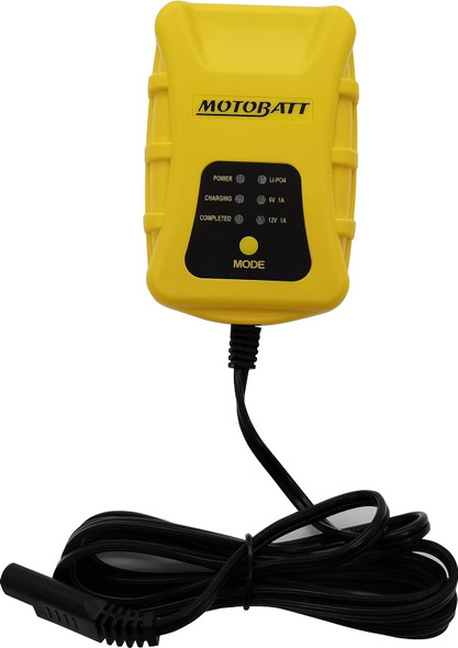 MotoBatt  Tech1 PDCT1 12V/6V 1 Amp Charger for AGM, Lithium, Flooded Batteries