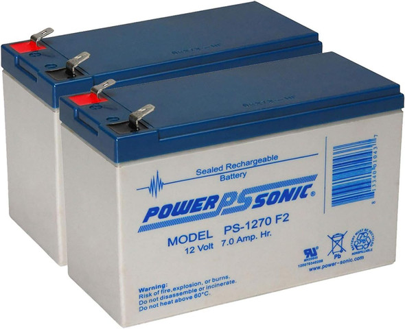 Power-Sonic PS-1270F2 12V 7Ah F2 4 Pack | thebattery.com