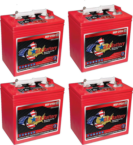 U.S. Battery US-145-XC2 6V 251Ah Deep Cycle Flooded Battery (Group GC2) - 4 Pack