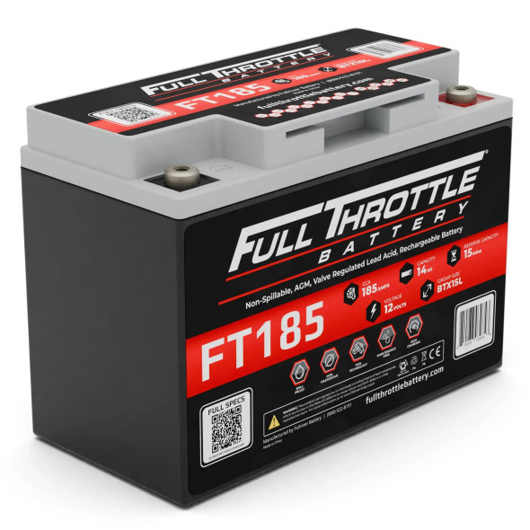 Fullriver Full Throttle FT185 14 Ah 185 CCA AGM Battery (Group BTX15L)