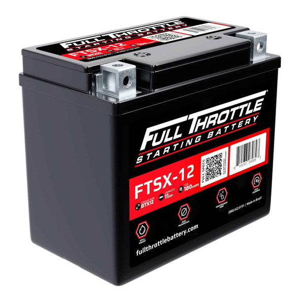Fullriver Full Throttle FTSX-12 11 Ah 180 CCA AGM Starting Battery (Group BTX12-BS)