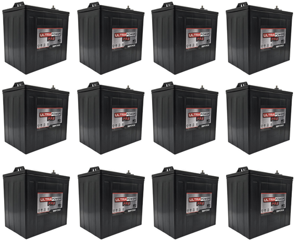 ULTRAPOWER Pro UPGC2 6V 220Ah ELP Flooded Lead Acid Battery (Group GC2) - 12 Pack