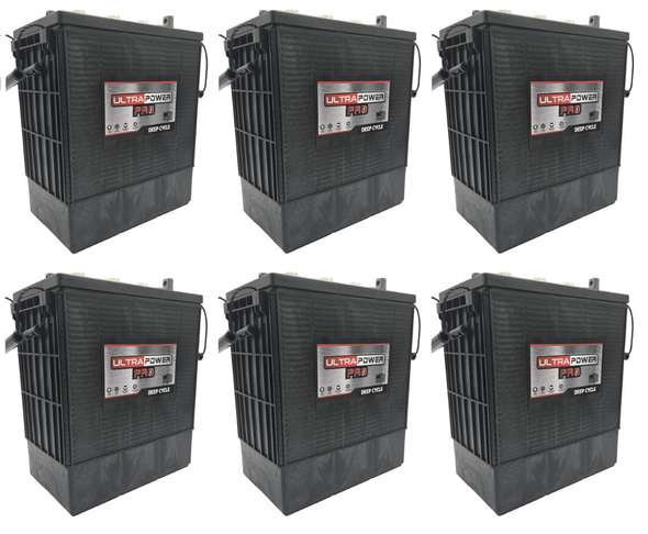 ULTRAPOWER Pro UPL16 6V 370Ah EUTR Flooded Lead Acid Battery (Group 903 L16) - 6 Pack