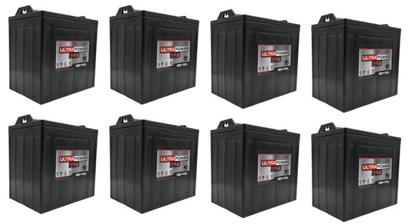 ULTRAPOWER Pro UPGC8 8V 165Ah LPT Flooded Lead Acid Battery (Group GC8) - 8 Pack