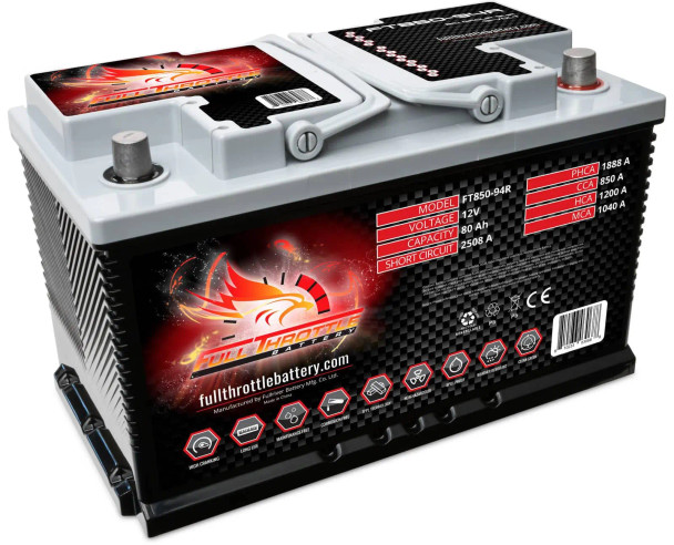 Fullriver FT850-94R 85Ah 850 CCA AGM Powersports Battery