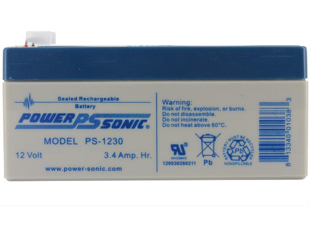 Power-Sonic PS-1230F1 12V 3Ah F1 AGM Rechargeable Battery