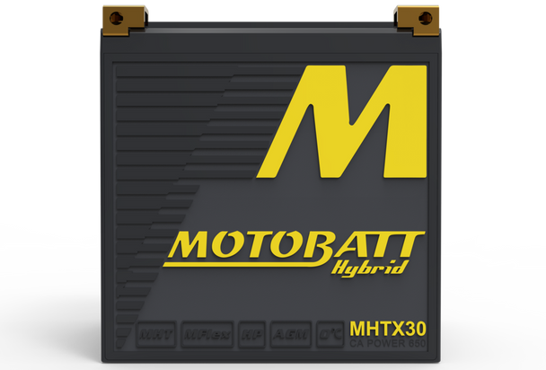 MotoBatt MHTX30 34Ah 650 CCA Hybrid Lithium Powersports Battery replaces YTX30L