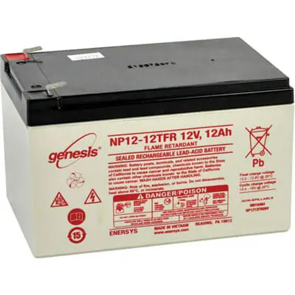 EnerSys Genesis NP12-12TFR 12V 12 Ah F2 Terminal Flame Retardant Sealed Lead Acid (SLA) Battery for UPS WHEELCHAIR MOBILITY SCOOTER