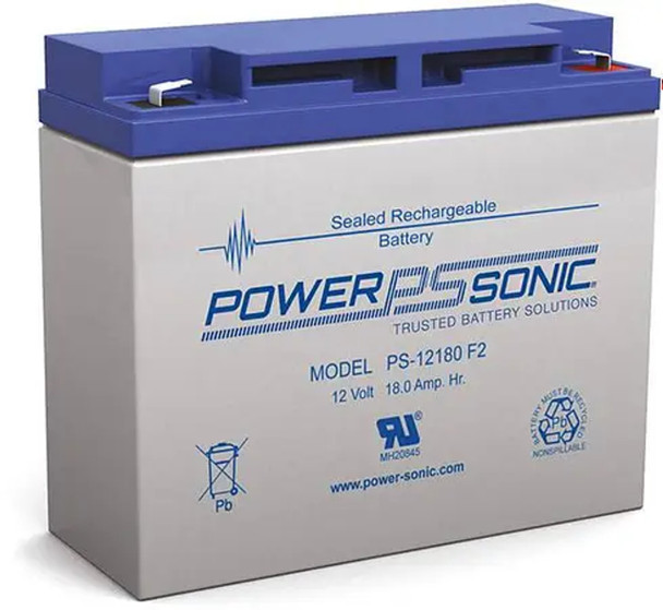 Power-Sonic PS-12180 F2 12V 18Ah AGM Rechargeable Battery