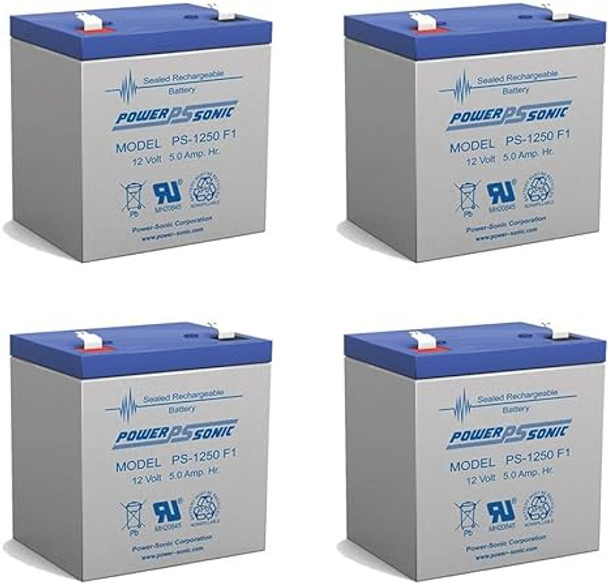 Power-Sonic PS-1250F1 12V 5Ah F1 AGM Rechargeable Battery