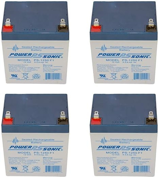 Power-Sonic PS-1250F1 12V 5Ah F1 AGM Rechargeable Battery