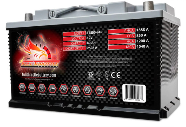 Fullriver FT850-94R 85Ah 850 CCA AGM Battery (Group 94R)