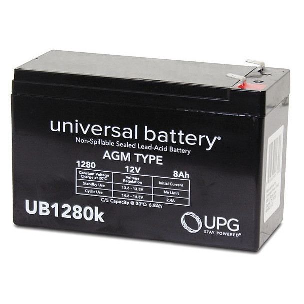 UPG UB1280-F1 12V 8 Ah AGM Battery
