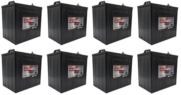 ULTRAPOWER Pro UPGC2 6V 220Ah ELP Flooded Lead Acid Battery (Group GC2) - 8 Pack