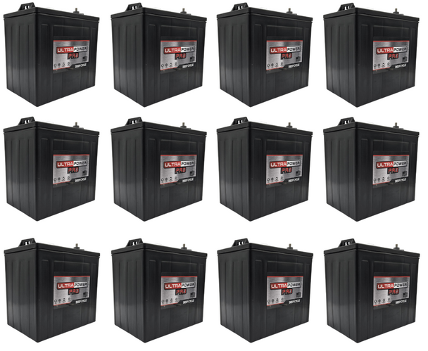 ULTRAPOWER Pro UPGC2 6V 220Ah ELP Flooded Lead Acid Battery (Group GC2) - 12 Pack