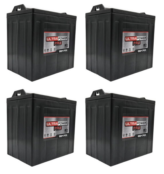 ULTRAPOWER Pro UPGC8 8V 165Ah LPT Flooded Lead Acid Battery (Group GC8) - 4 Pack