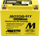MotoBatt MBT12B4 12V 11 Ah 150 CCA NB Terminals Sealed Lead Acid (SLA) AGM Maintenance Free Battery replaces Yuasa YT12BBS YT12B4