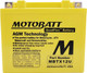 MotoBatt MBTX12U 14Ah 200 CCA AGM Powersports Battery replaces YTX12 YB12BB2 YTX12BS YTX12 ETX12 PC545
