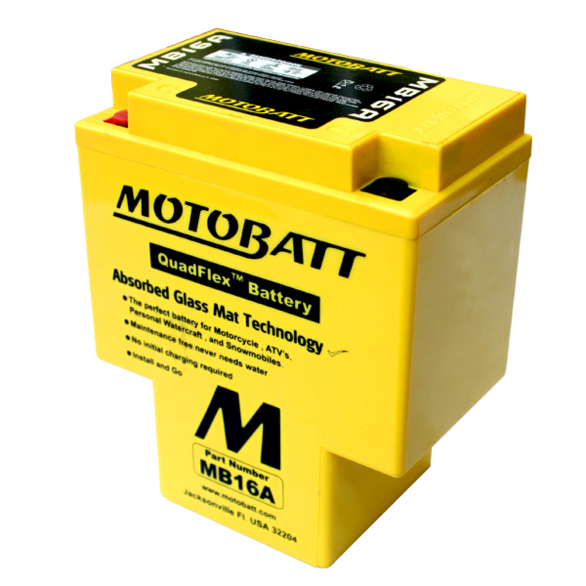 ミーパパ MotoBatt MB16A 19Ah 200 CCA Battery | thebattery.com