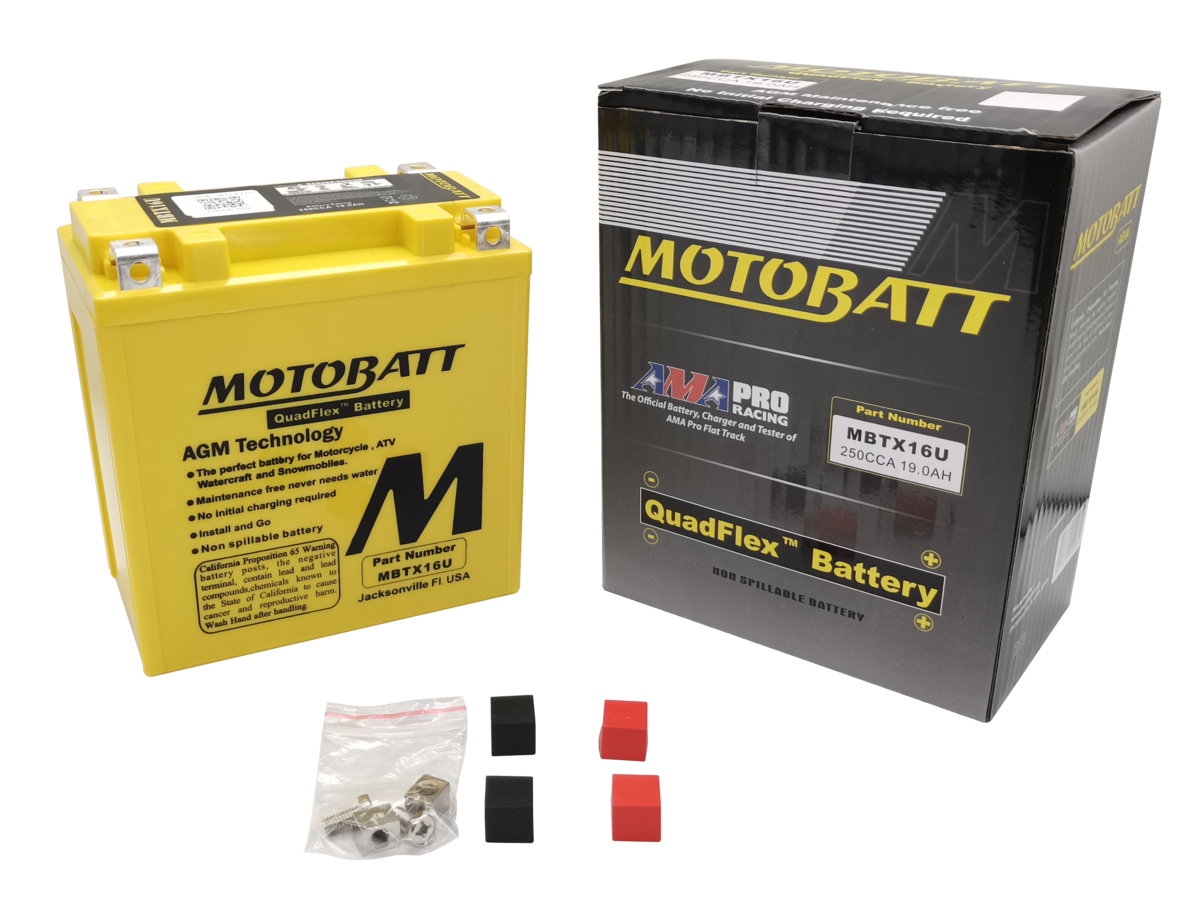 BATTERY バッテリー 19V MotoBatt MBTX16U 19Ah 270 CCA Battery | thebattery.com