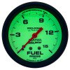 Autometer Ultra-Nite 2-5/8in 15psi Mechanical Glow In The Dark Fuel Pressure Gauge