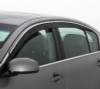 AVS 06-10 Volkswagen Jetta Ventvisor Low Profile Deflectors 4pc - Smoke w/Chrome Trim