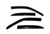 AVS 98-02 Mazda 626 Ventvisor Outside Mount Window Deflectors 4pc - Smoke