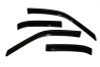 AVS 95-99 Toyota Tercel Ventvisor Outside Mount Window Deflectors 4pc - Smoke