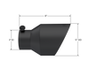 MBRP Universal 3in Hex Tip 5in Inlet 8in Length Dual Wall Exhaust Tip - Black Coated