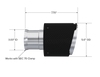 MBRP 15-23 Dodge Charger 5.7L/6.2L/6.4L T304 3in ID / 5in OD Out / 8in Length Angle Cut Carbon Tip