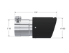 MBRP Universal Carbon Fiber Tip 4in OD/3in Inlet/7.7in L