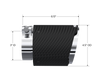MBRP Universal Carbon Fiber Dual Wall Tip 4.5in OD/3in Inlet/6.13in L