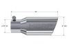MBRP Universal Tip 4in OD 2.75in Inlet 10in Length Angled Rolled End T304