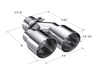 MBRP Universal T304 SS Dual Tip 3.5in OD/2.5in Inlet