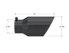MBRP Universal Tip 6 O.D. Dual Wall Angled 4 inlet 12 length - Black Finish