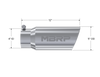 MBRP Universal Tip 5 O.D. Angled Rolled End 4 inlet 12 length