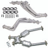 BBK 96-98 Ford Mustang Cobra 1-5/8 Long Tube Headers w/High Flow Catted X-Pipe (Silver Ceramic)