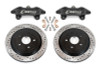 BMR 14-19 Chevrolet Corvette C7 Brake Kit For 15in Conversion Drilled & Slotted Rotors Black Caliper